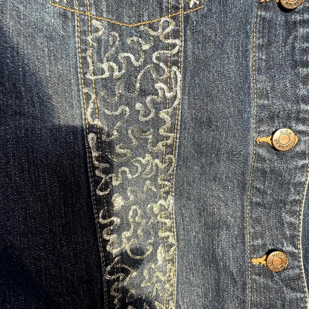 SKU 1568 High Sierra Blue Jean Bling Jacket teen XL 16 Womens Small